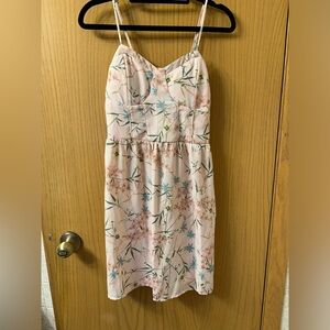 Pink floral summer dress